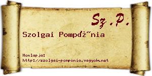 Szolgai Pompónia névjegykártya
